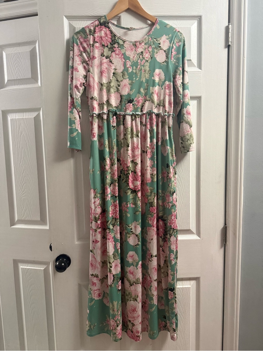 Beeson River Green Floral Maxi Dress XL